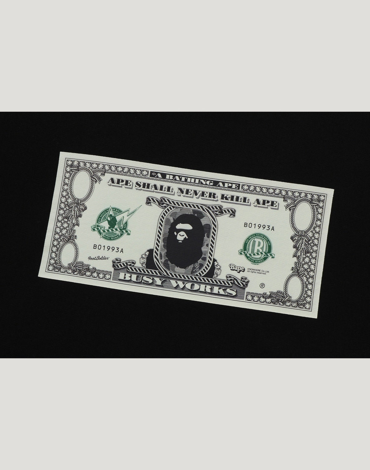 BANKNOTE RELAXED FIT CREWNECK SWEATSHIRT MENS