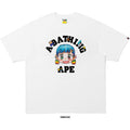 BAPE X MR. COLLEGE RELAXED FIT TEE MENS