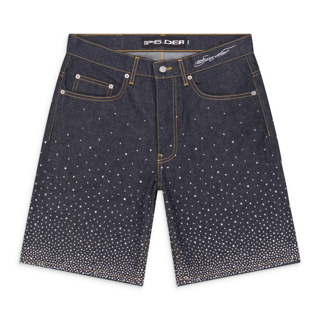 Indigo Star Dust Denim Shorts