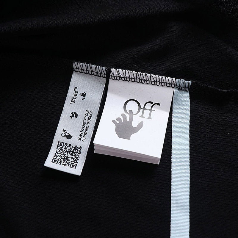 Off-White Flame Skull Pattern T-Shirt