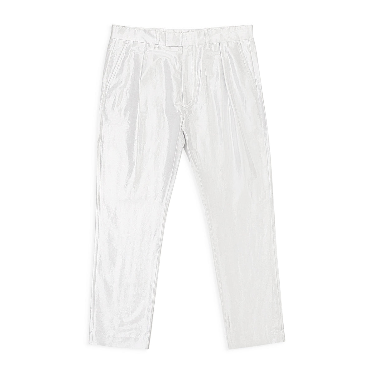 DEMEULEMEESTER STRAIGHT SILVER MEN'S CASUAL PANTS