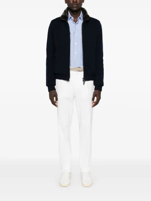 Moorer zip-up fleece jacket
