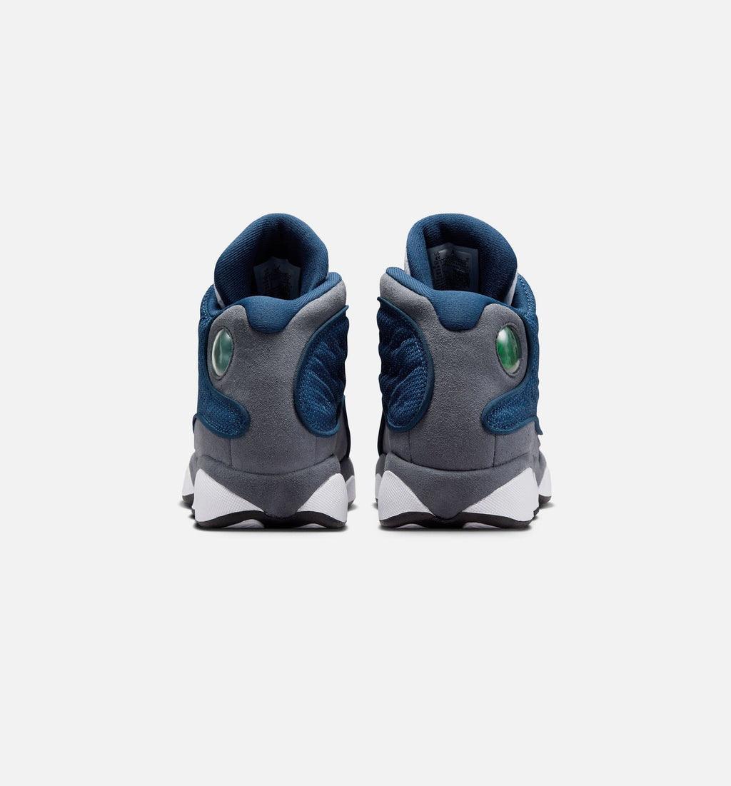 Air Jordan 13 Retro Navy and Flint Grey Grade School Lifestyle Shoe - Navy/University Blue/Flint Grey/White