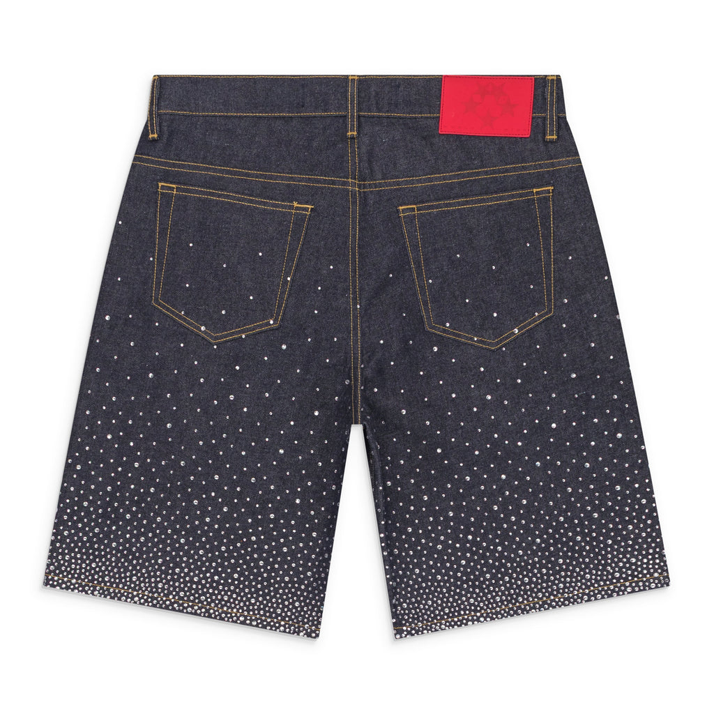 Indigo Star Dust Denim Shorts