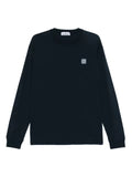 Stone Island logo-patch long-sleeve sweatshirt