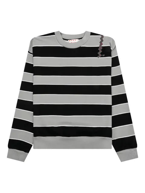 Marni striped logo sweatshirt