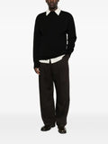 LEMAIRE boat-neck sweater in double-face virgin wool