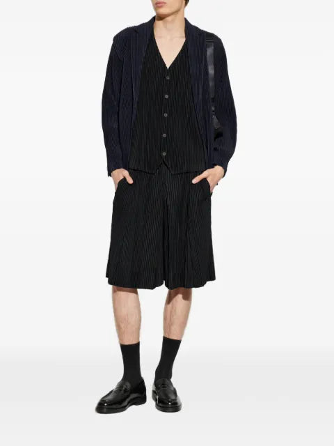 Homme Plissé Issey Miyake plissé-effect notched-lapel blazer