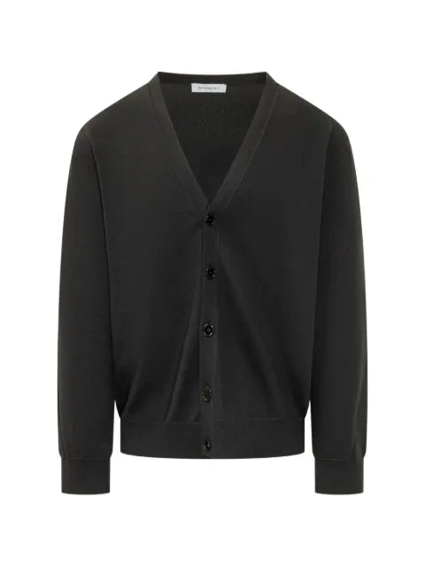 Givenchy logo-intarsia V-neck cardigan
