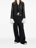 Ann Demeulemeester Karo leather jacket