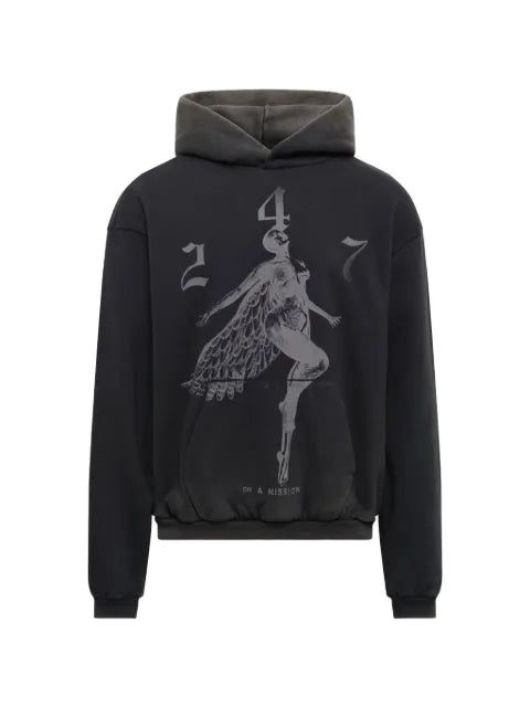 Represent 247 Fallen Angel graphic-print hoodie