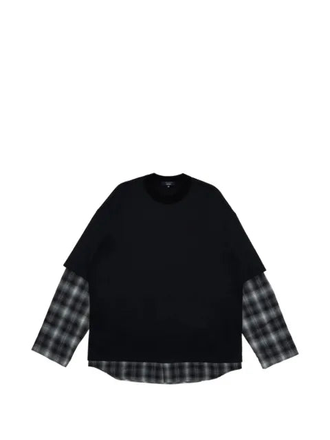 Comme des Garçons Homme layered check-print sweater