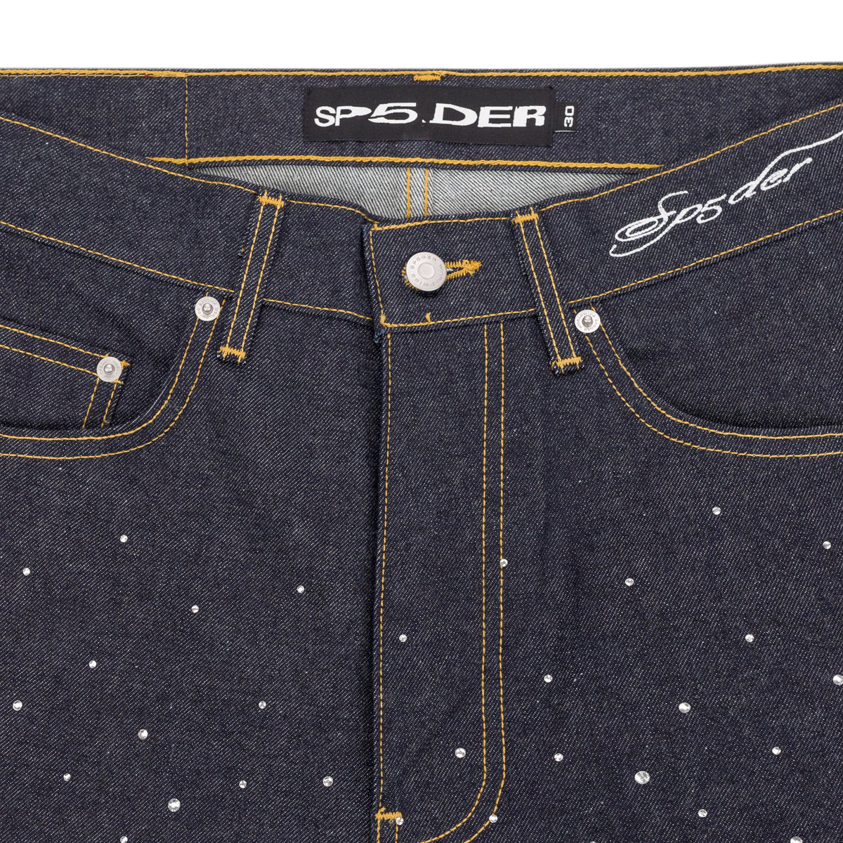 Indigo Star Dust Denim Shorts