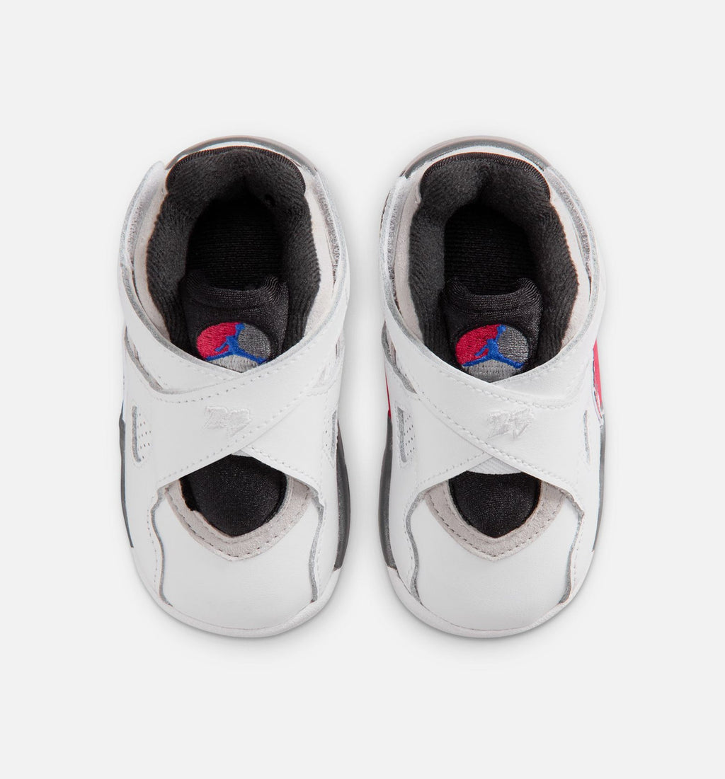 Air Jordan 8 Retro True Red Infant/Toddler Lifestyle Shoes – White/Black/True Red