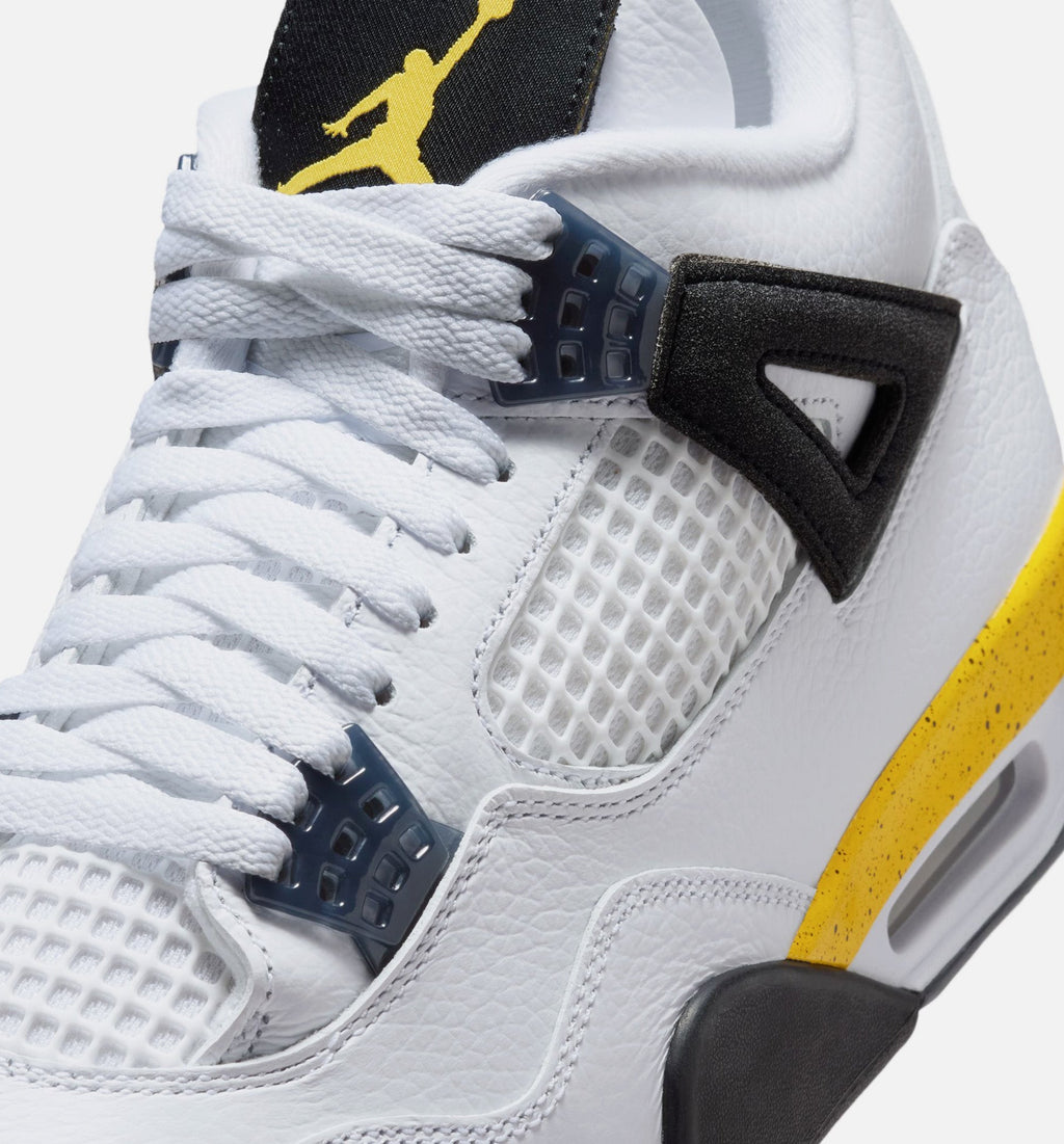 Air Jordan 4 Retro "Rare Air" Tour Yellow Men's Lifestyle Shoes – White/Dark Blue Grey/Black/Tour Yellow