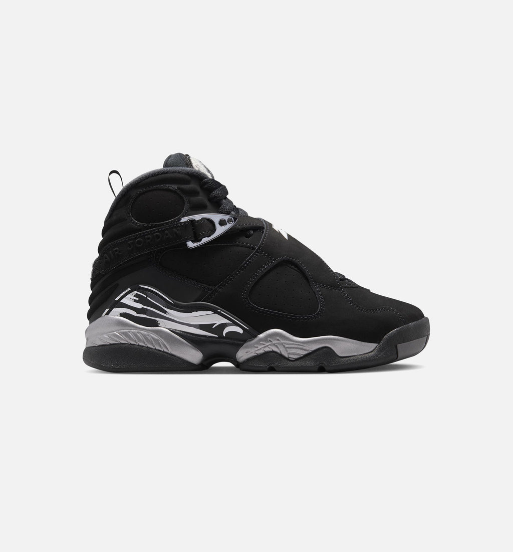 Air Jordan 8 Retro Chrome Black and Light Graphite Grade School Lifestyle Shoe