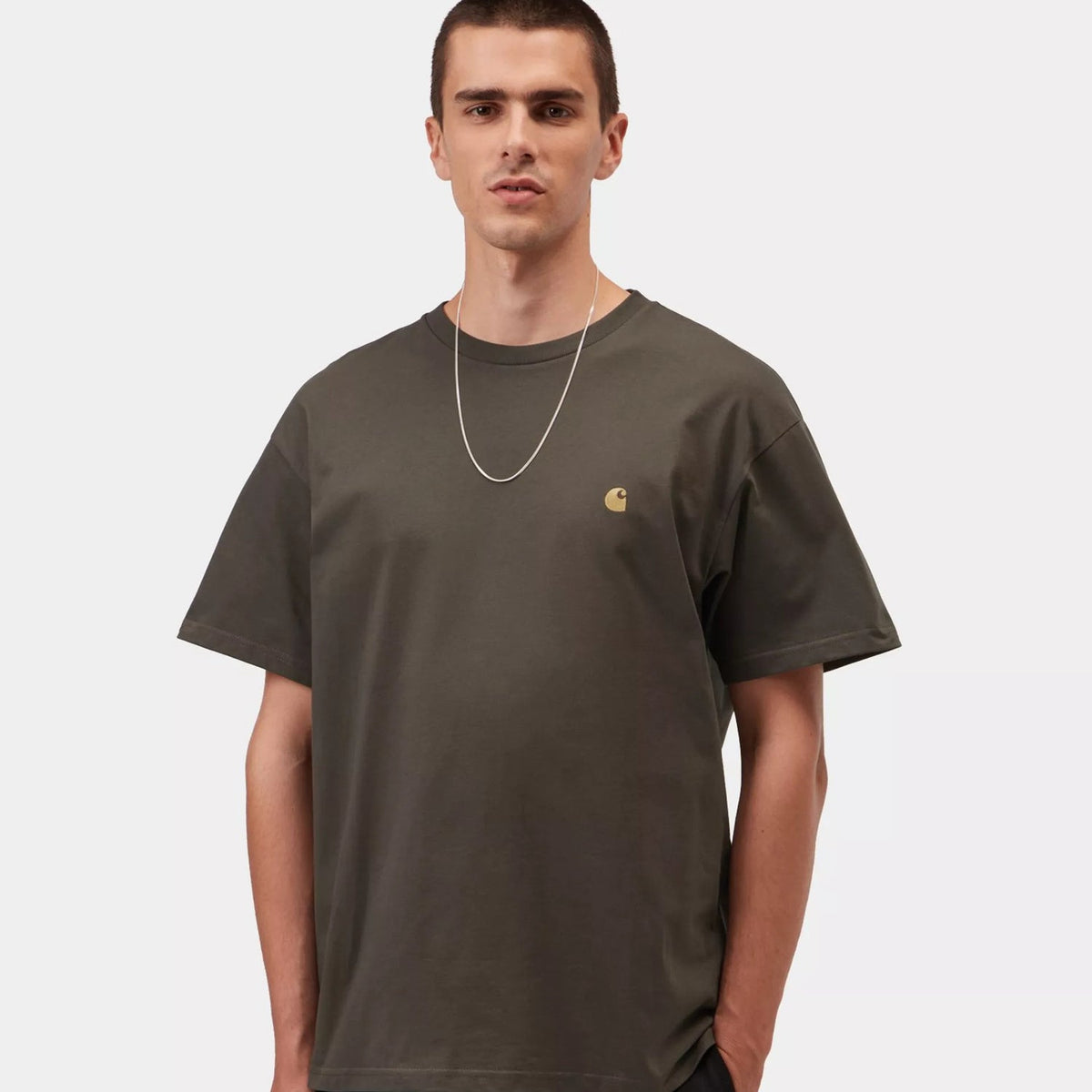 Carhartt WIP S/S Chase T-Shirt: Shungite / Gold