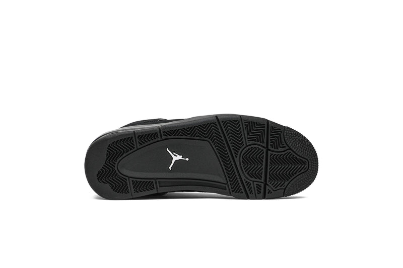 Air Jordan 4 Retro 'Black Cat' 2020 – All-Black Stealth Sneaker with Matte Nubuck & Visible Air Unit