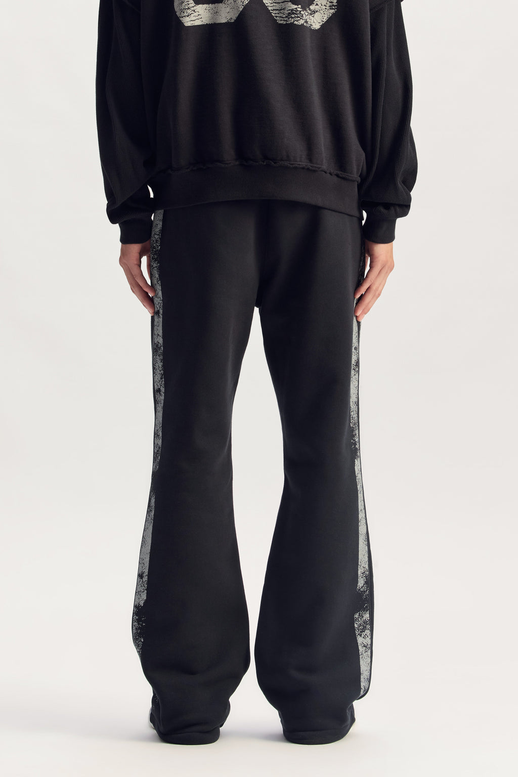St. Violet Stripe Flare Sweatpant