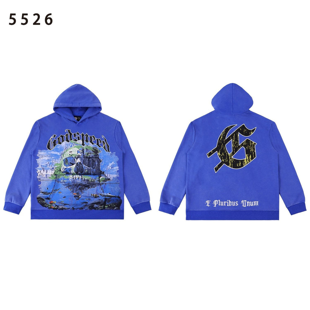 Godspeed E Pluribus Unum Skull Graphic Hoodie