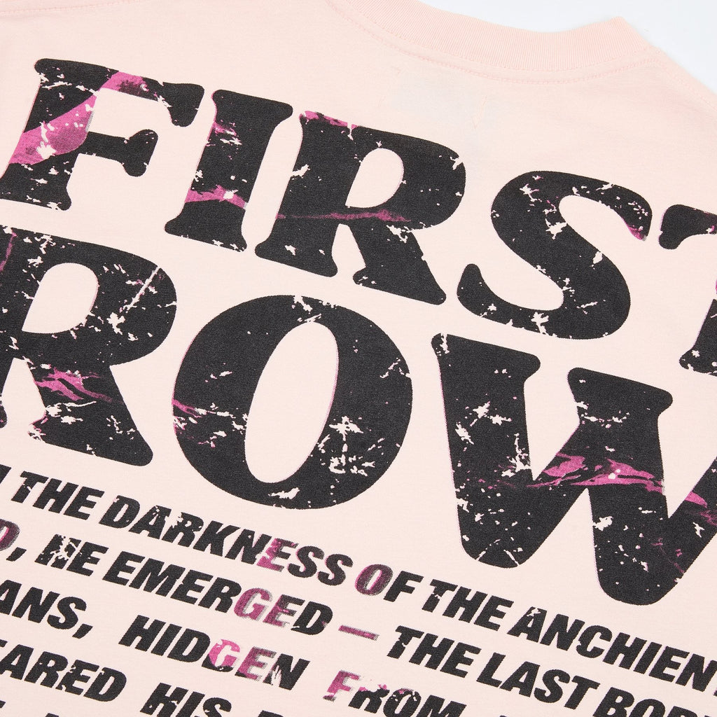 FIRST ROW Rhinestone Graphic Short-Sleeve T-Shirt