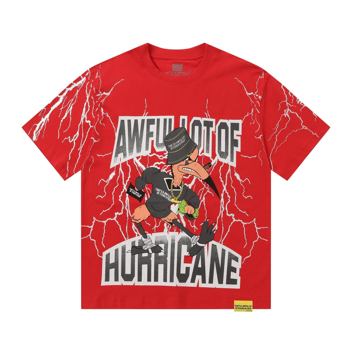 THAT'S A AWFUL LOT OF COUGH SYRUP Lightning Cartoon Graphic T-Shirt