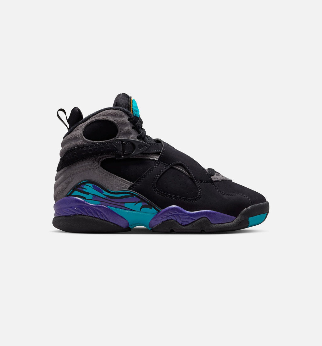 Air Jordan 8 Retro "Aqua" Big Kids' Shoe – Black/Bright Concord/Multi-Color