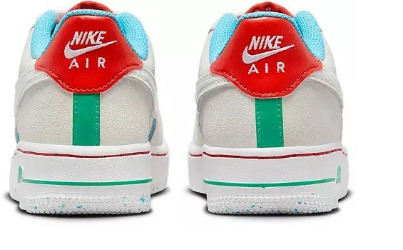 Big Kid's Nike Air Force 1 LV8 2 BG Pale Ivry/Wt-Picante Rd (FQ8350 110)