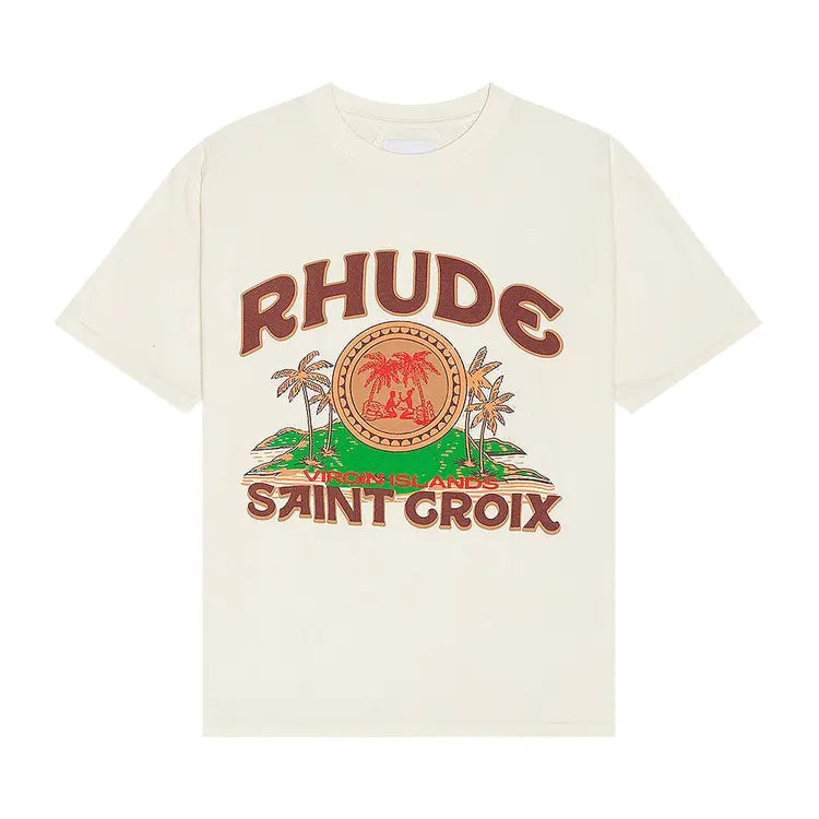 Rhude Saint Croix T-Shirt Vintage White