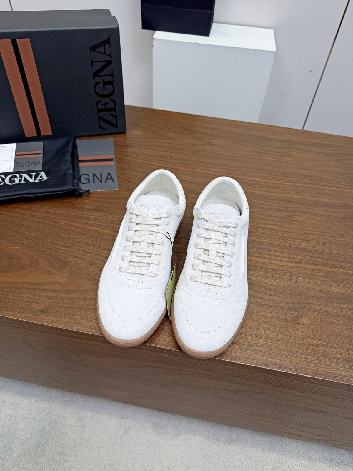 Zegna Suede Low-Top Sneakers