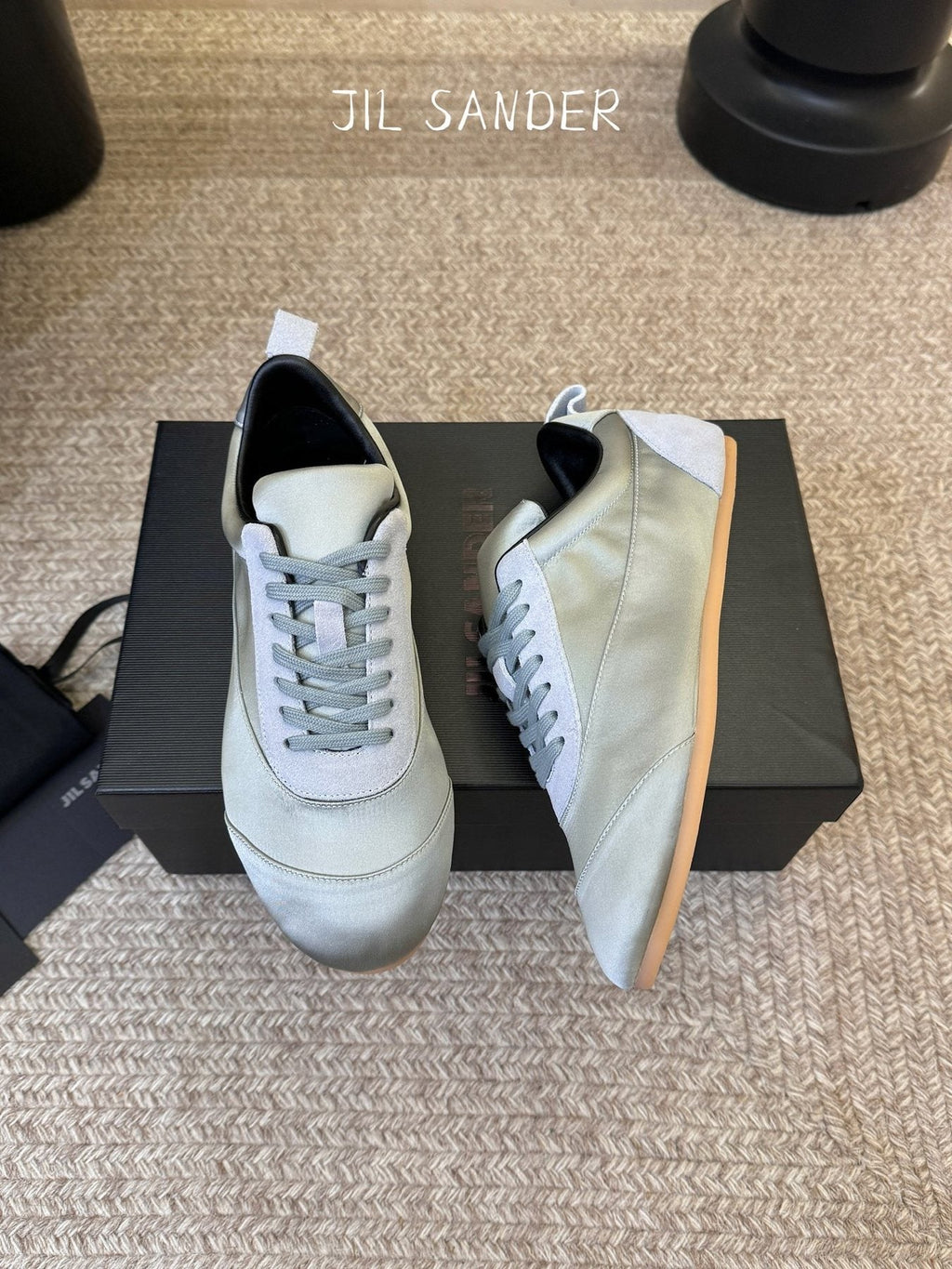 Jil Sander Satin Low-Top Sneakers
